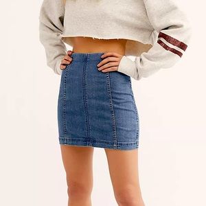 Free People Modern Femme Denim Mini Skirt